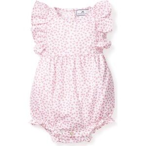 Petite Plume Heart Ruffle Bubble Romper - GUC